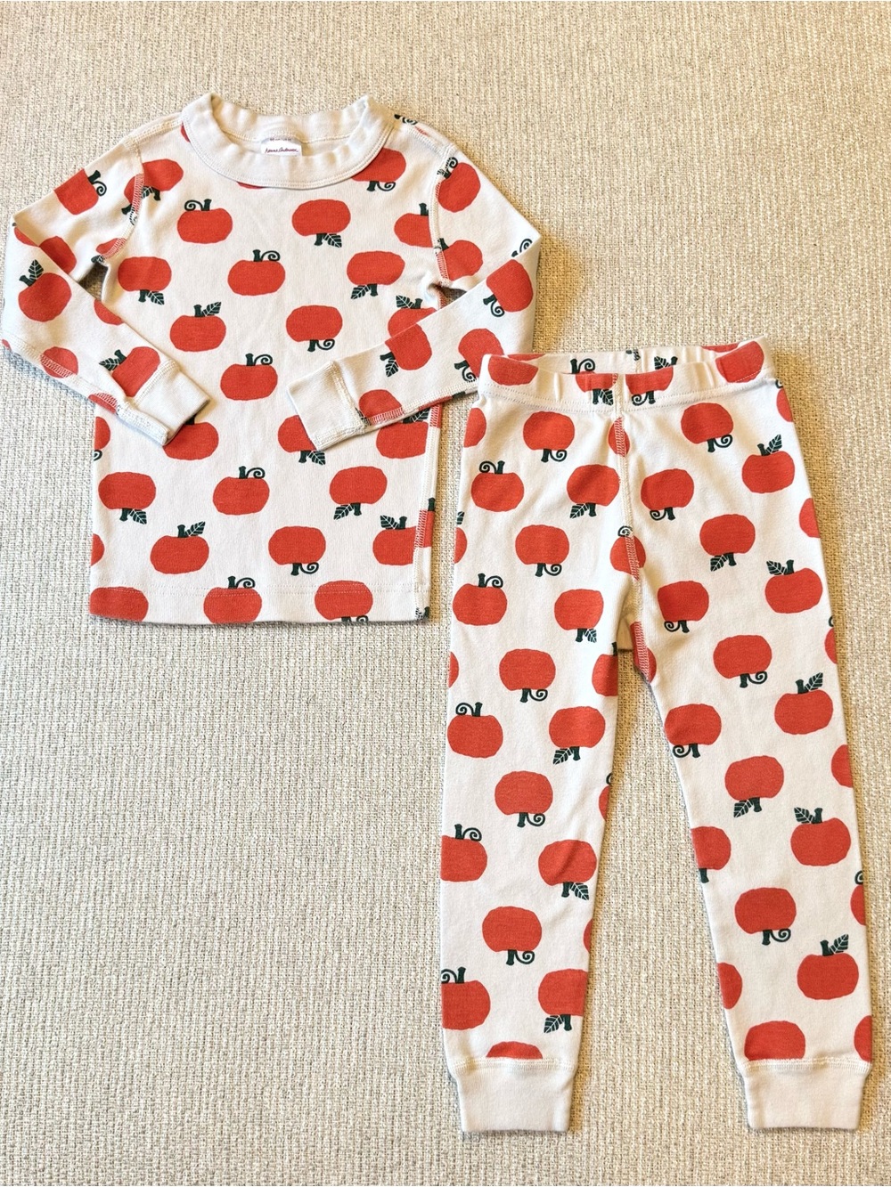 Hanna Andersson Toddler Size 3T Long John Pajamas Pumpkin Halloween Print